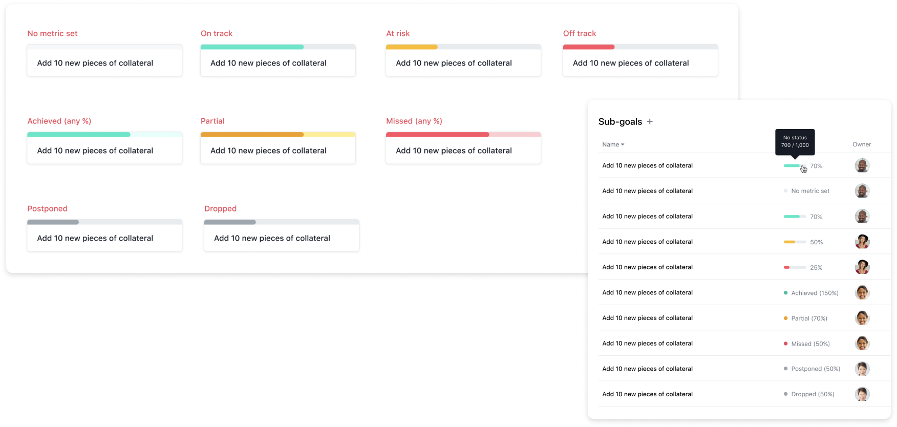 Goal progress design spec